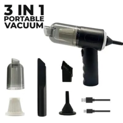 3-in-1 Cordless Mini Vacuum Cleaner with Blower - USB Rechargeable