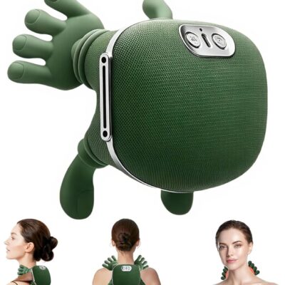 Cervical Neck & Shoulder Massager - Green, Hands-Free Wearable